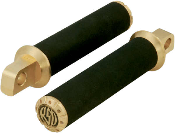 Chrono Footpegs Brass, Black, 1, nordicamoto.ro