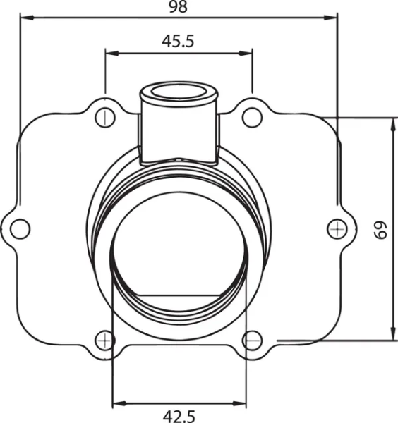 Carburetor Mounting Flange Black-0