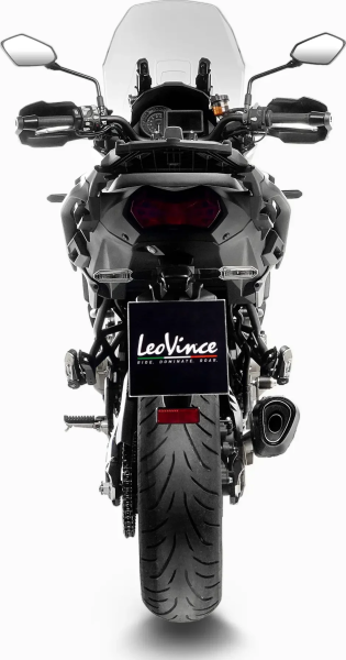 Tobă de eșapament LeoVince LV-14 R Black Edition Slip-On pentru Kawasaki Versys 1000, 2, nordicamoto.ro