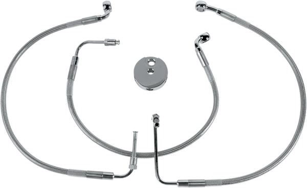 Stainless Steel Brake Line Kit Silver, Clear-coated, 1, nordicamoto.ro