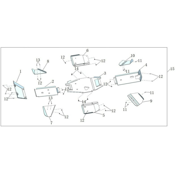 ALUMINUM SKID PLATE ASSY，SHORT-0
