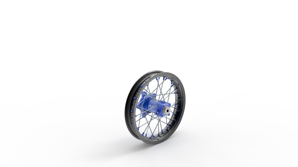 Elite Mx-en Wheel, Silver Spokes Black, Blue, Silver 