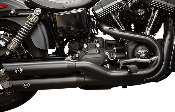 Slash Cut Slip-on Mufflers Black, 1, nordicamoto.ro
