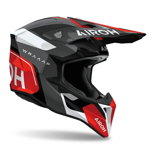 Cască Motocross Airoh Wraaap Conquer Red Gloss, 3, nordicamoto.ro