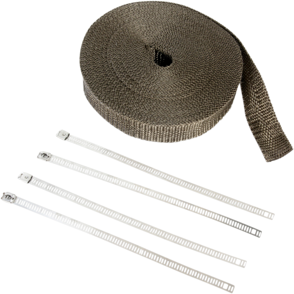 Lava Rock Exhaust Wrap Kit Silver, 3, nordicamoto.ro