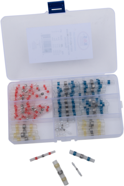 Heat-shrink Solderless Wire Connector Kit/refill Blue, Red, White, Yellow-3