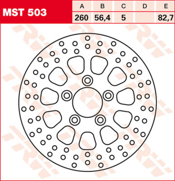 Disc de frână fix, rotund, 250–299 mm, 2, nordicamoto.ro