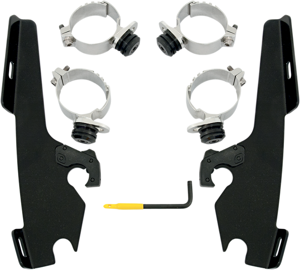 Fats/slim Windshield Trigger-lock Complete Mount Kit Black, 1, nordicamoto.ro