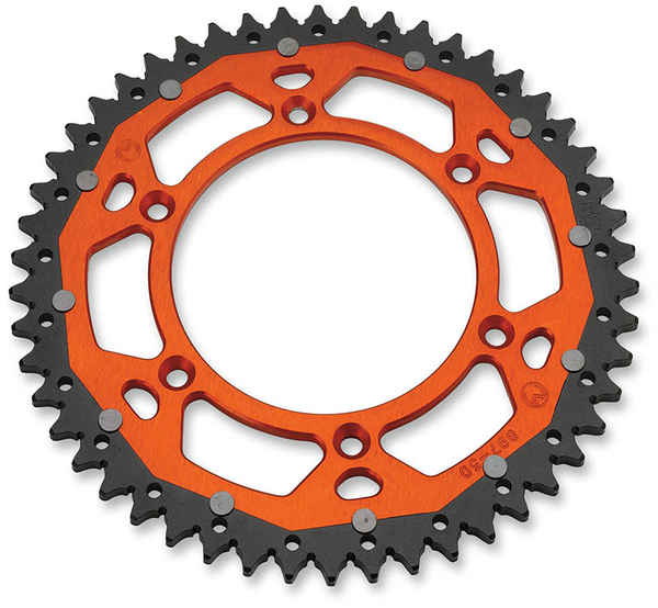 MOOSE RACING Pinion dublu spate Negru, Portocaliu, Anodizat, 2, nordicamoto.ro