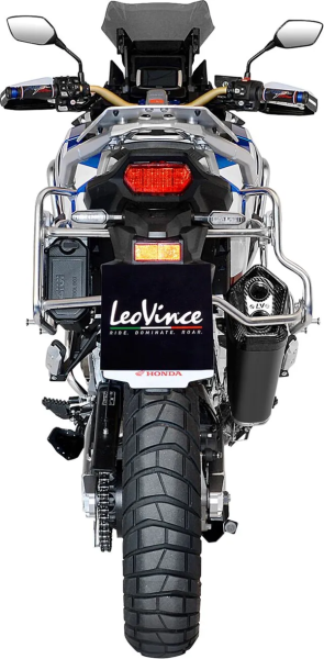 Tobă de eșapament LeoVince LV-12 Black Edition Slip-On pentru Honda CRF1100L Africa Twin / Adventure Sports (2020-2025), 3, nordicamoto.ro