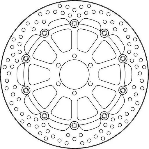 Seria Halo cu rotor flotant, negru, oțel inoxidabil, 1, nordicamoto.ro