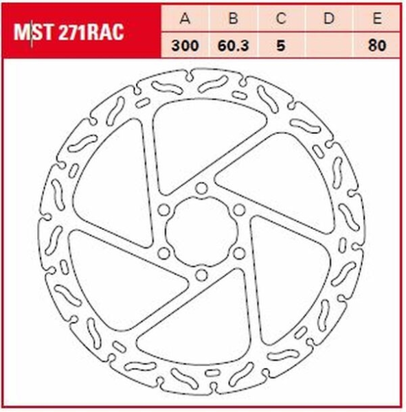 Contoured Fixed Brake Rotor, 1, nordicamoto.ro