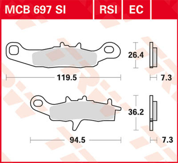 Plăcuțe de frână off-road sinterizate din seria Si, 1, nordicamoto.ro