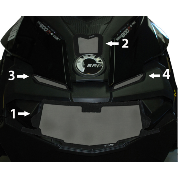 Frogzskin Ski-Doo XM/XS Nose Vent Kit 2013-18 (4pc), 1, nordicamoto.ro