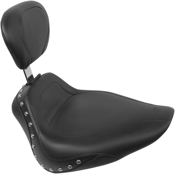 Studded Sport Solo Seat With Backrest Black, 2, nordicamoto.ro