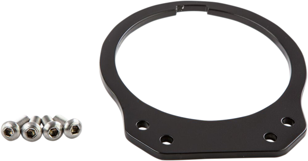Flat Gauge Mounting Bracket Black, Anodized, 1, nordicamoto.ro