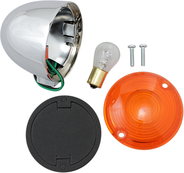 Flat Lens Signal Lights Chrome, 2, nordicamoto.ro