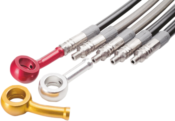 Varioflex Steel Braided Hydraulic Brake Lines Clear, 1, nordicamoto.ro