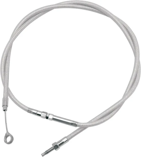Armor Coat Braided Stainless Steel Clutch Cable Silver-1