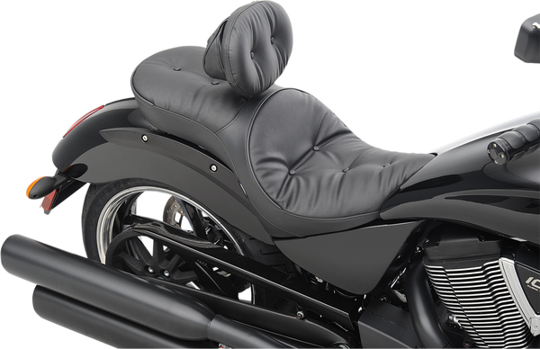 Ez Glide Ii Backrest Compatible Low-profile Leather Touring Seat Black, 4, nordicamoto.ro