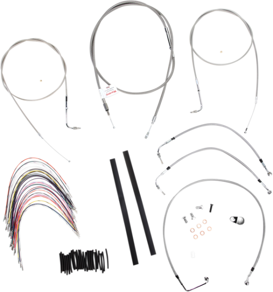Complete Stainless Braided Handlebar Cable/brake Line Kit Silver, 1, nordicamoto.ro