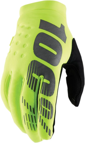 Manusi copii 100% Brisker Black/Fluorescent Yellow-2