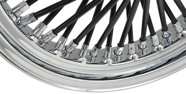 Fat Daddy Black 50-spoke Radial Laced Wheel Black, 4, nordicamoto.ro