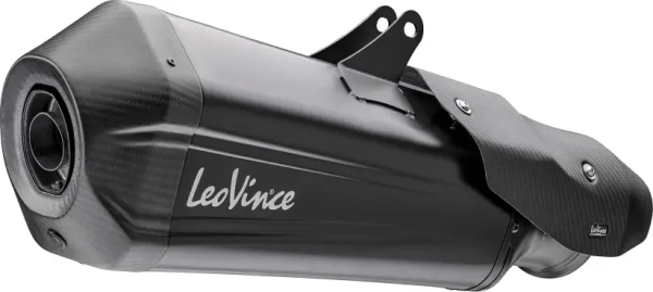 Tobă de eșapament LeoVince LV-12 R Black Edition Slip-On pentru Suzuki V-Strom 1050, 1, nordicamoto.ro