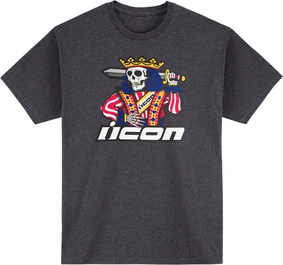 Tricou Icon Suicide King Gray M, 1, nordicamoto.ro