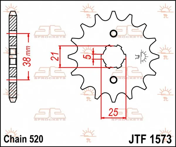 JT SPROCKETS Front Sprocket Natural -0