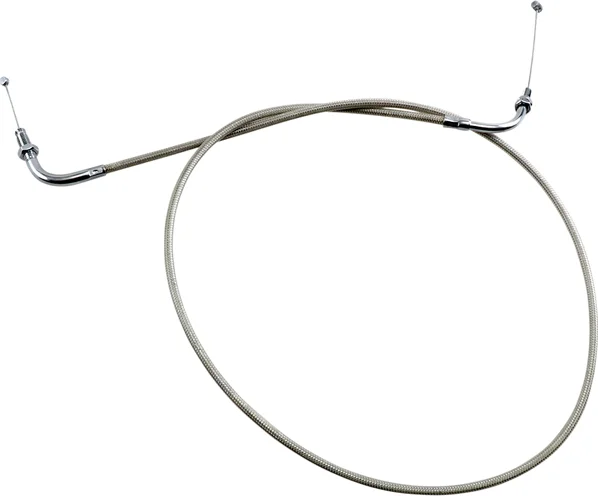 Cablu de accelerație/ralanti din oțel inoxidabil Armor Coat pentru motociclete cruiser, model Silver Standard, 1, nordicamoto.ro