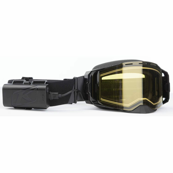 Ochelari cu lentila incalzita Snowmobil Klim Edge eFire Slope Black Light Yellow Tint-10