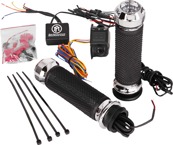 Apex Heated Grips Silver, 1, nordicamoto.ro