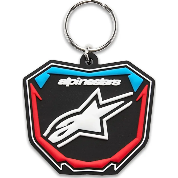 Plăcuță pentru breloc Alpinestars – Negru, Roșu, Albastru, 1, nordicamoto.ro