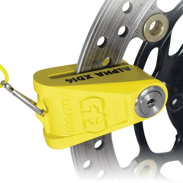 Alpha Oxford xd14 stainless disc lock (14mm pin) yellow-0