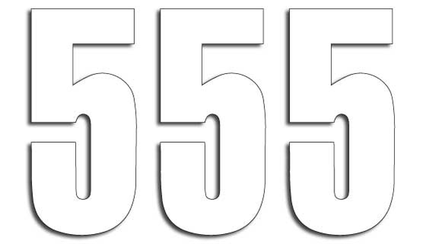 Three Series Numbers White, 3, nordicamoto.ro