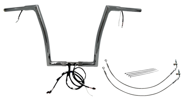Plug & Play Ez Install 1-1/4(r) Flat Top Handlebar Kit Silver, 1, nordicamoto.ro