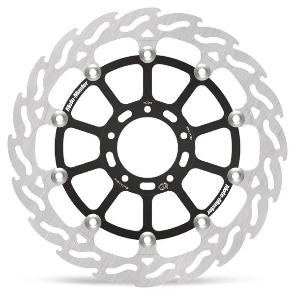 Flame Series Floating Rotor Black, Silver, Stainless Steel-0
