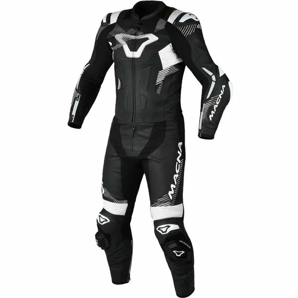 Combinezon de piele 2 piese MACNA ARMADYL 54 Alb/Rosu/Albastru, 12, nordicamoto.ro