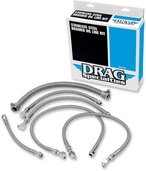Stainless Steel Braided Oil Line Kit Stainless Steel, 1, nordicamoto.ro
