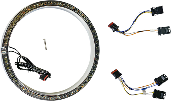 Probeam® Turn Signal Ring Trim Amber, White, 2, nordicamoto.ro