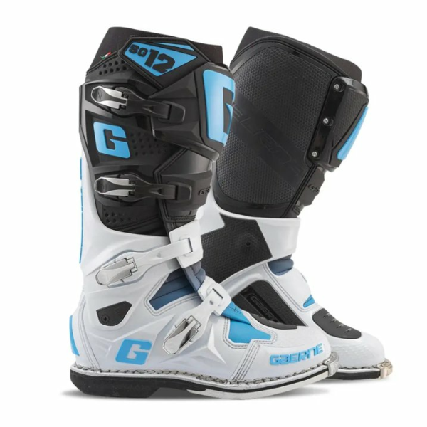 Cizme Gaerne Sg12 Limited Edition Black/White/Blue-4