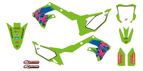Graphic Kit Retro Pink, Green, Blue, 1, nordicamoto.ro