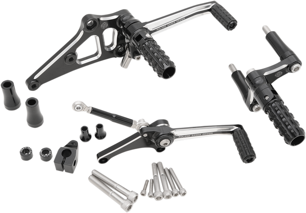 Sportster Rearsets Black, Silver, 1, nordicamoto.ro