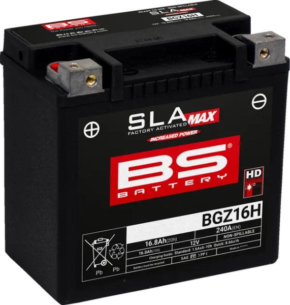 Sla Max Factory- Activated Agm Maintenance-free Battery Black -0