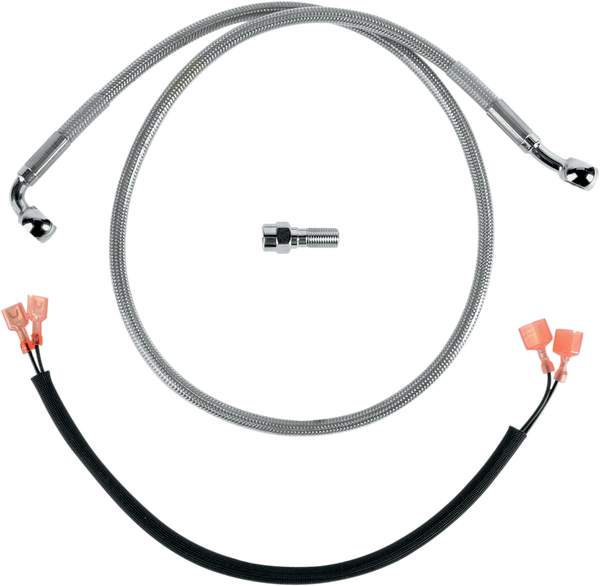 Stainless Steel Brake Line Kit Silver, Clear-coated, 1, nordicamoto.ro