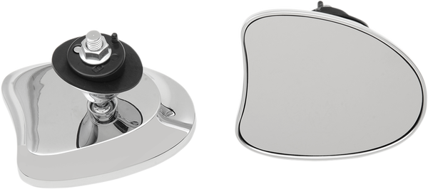Deluxe Fairing Mount Mirrors Silver, Chrome, 2, nordicamoto.ro