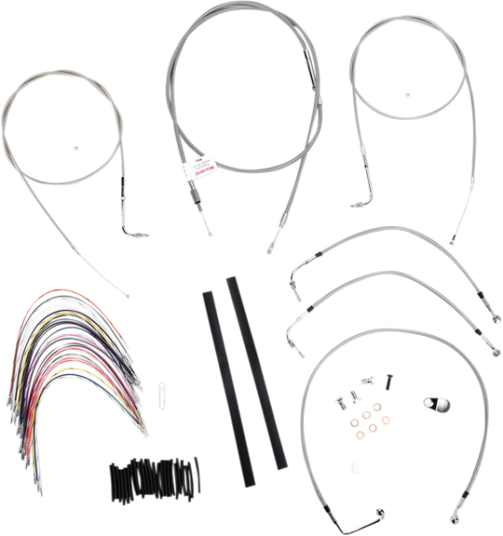 Complete Stainless Braided Handlebar Cable/brake Line Kit Silver, 1, nordicamoto.ro