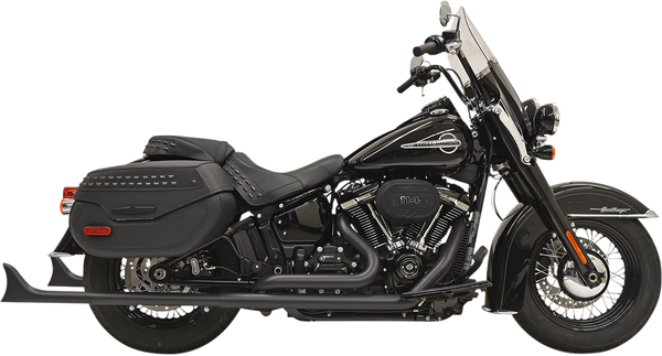 Fishtail True Dual Exhaust System Black, 1, nordicamoto.ro