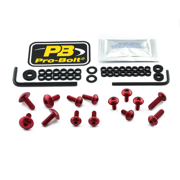 Fairing Bolt Kit For Kawasaki Red, 1, nordicamoto.ro